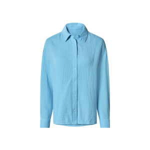 esmara Mousseline dames blouse (Blauw, L (44/46))