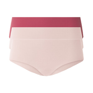 esmara 3 dames hipsters (S (36-38), Rood/roze)