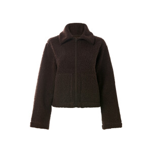 ESMARA Dames teddyfleece jas (Bruin, M (40/42))