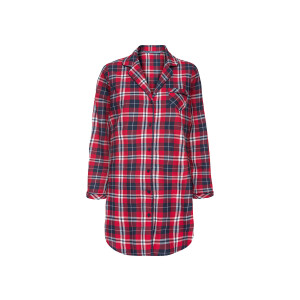 esmara Dames oversized shirt (geruit/rood, M (40/42))
