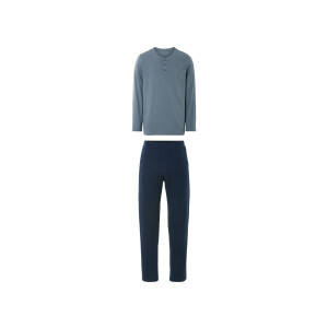 LIVERGY Heren pyjama (Blauw, S)