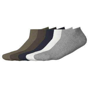 esmara Men 5 Paar sneakersokken (wit/grijs/groen/marineblauw, 39-42)