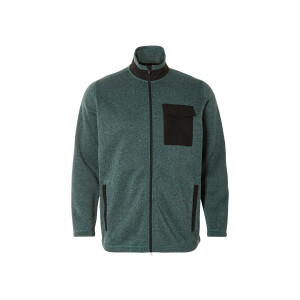 LIVERGY Heren fleecevest - Plus size (Groen, XXL)