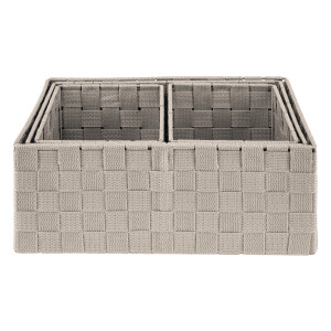 LIVARNO home Opbergmanden of organizer (Mandenset 4 stuks, Beige)