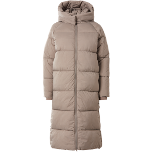 ESMARA Dames lange gewatteerde winterjas (Beige, M (40/42))