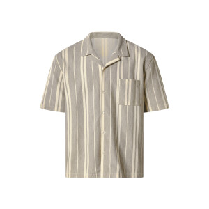 esmara Men Heren overhemd (Crème/bruin, M)