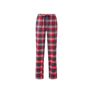 esmara Flanellen dames pyjamabroek (Blauw/rood geruit, XS (32/34))