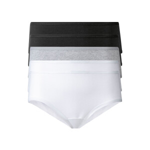 esmara 5 dames hipsters (Zwart/grijs/wit, XS (32/34))