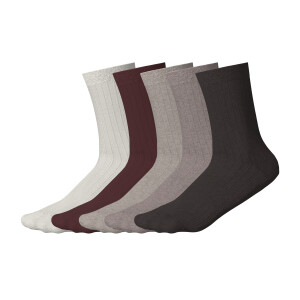 ESMARA 5 Paar dames sokken (zand/beige/bruin/wit/rood, 39-42)