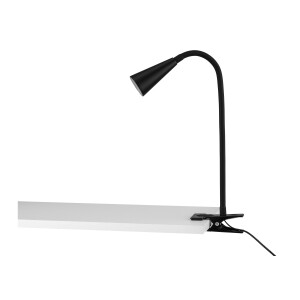 LIVARNO home LED-klemlamp met flexibele arm (Clip-lamp, Zwart)