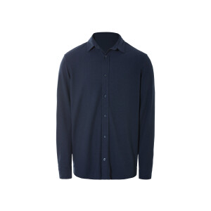 LIVERGY Heren overhemd (Marineblauw, L)