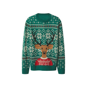 esmara Men Heren kersttrui (Groen, XL)
