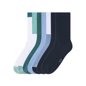 Esmara Kids 7 Paar kinder sokken (petrol/blauw/marineblauw, 39-42)
