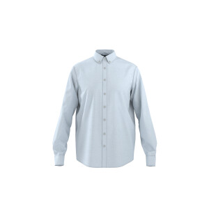 ESMARA MEN Heren vrijetijdshemd met linnen. (Blauw, S)