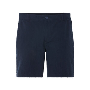 LIVERGY Heren seersucker-shorts van puur katoen (Marineblauw, S)