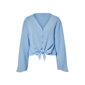 esmara Mousseline dames blouse (Blauw met lange mouwen, 46)