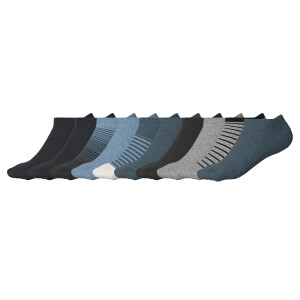 ESMARA KIDS 10 Paar kinder sneakersokken (blauw/antraciet/grijs/zwart, 35/38)