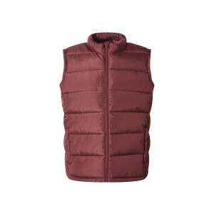 ESMARA MEN Heren gewatteerde bodywarmer, plus size (Rood, 3XL (64/66))