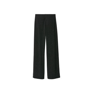 esmara Dames broek - Wide leg (Zwart glitters, L (44/46))