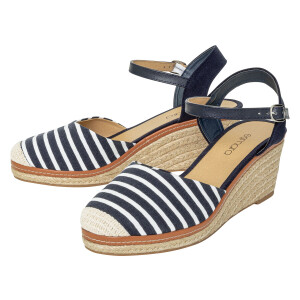 esmara Dames sandalen met sleehak (marine/wit, 36)