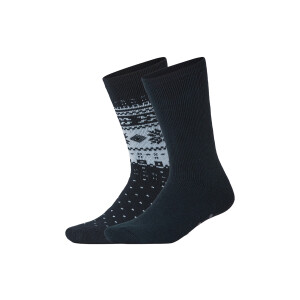 esmara 2 Paar thermosokken (Marineblauw, 39-42)