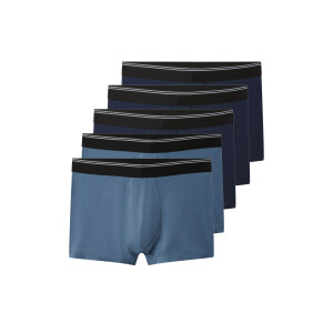 esmara Men Set van 5 heren boxers (Donkerblauw/blauw, S)