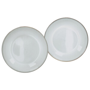 SILVERCREST Set van 2 dinerborden of soepborden (Soepbordenset, beige)