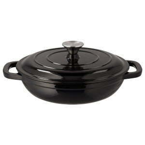 SILVERCREST Gietijzeren pan 26 cm 2,4 L (Zwart)