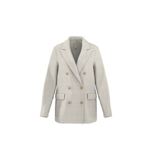 ESMARA Dames bouclé blazer (Crème, 34)
