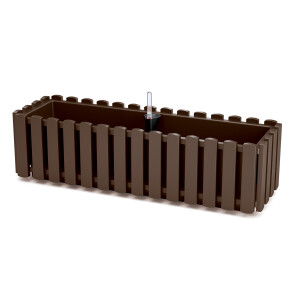 PROSPERPLAST Plantenbak BOARDEE FENCE W, met bewateringssysteem (Antraciet, 380x180x162)