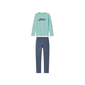 pepperts! Kinder pyjama (134/140, Mint/Marineblauw)