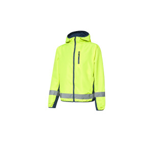 CRIVIT Heren fietsjas (geel/blauw, S)