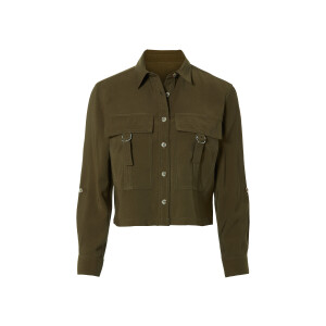 esmara Dames Utility-overhemdjas (46, Kaki)