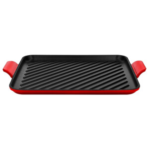 SILVERCREST Gietijzeren grillplaat of pizzaplaat (Grillplaat/rood)
