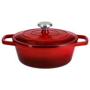 SILVERCREST Gietijzeren braadpan, Ø24 cm (Rood)