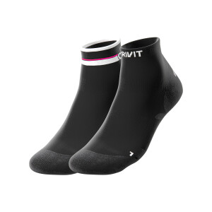 CRIVIT 2 paar dames fietssokken (Zwart/roze/wit, 39/40)