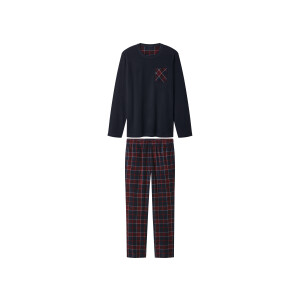 esmara Men Fleece heren pyjama (Marineblauw, M (48/50))