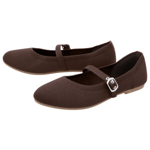 ESMARA Opvouwbare dames ballerina's (Bruin, 37)