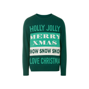 LIVERGY Heren kersttrui (Groen, M)
