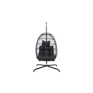 HOME DELUXE Hangstoel met frame Loma (1-zits, Zwart)