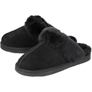 esmara Leren heren pantoffels (Zwart, 44)