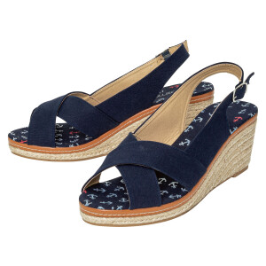esmara Dames sandalen met sleehak (Marineblauw, 37)