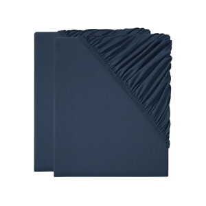 LIVARNO home 2 jersey hoeslakens 140-160 x 200 cm (Blauw)