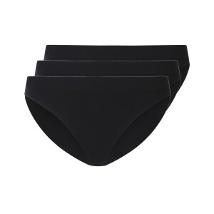 esmara Set van 3 geribde dames onderbroeken (Zwart, S (36/38))