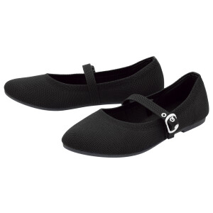 ESMARA Opvouwbare dames ballerina's (Zwart, 39)