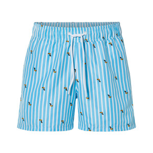 LIVERGY Heren zwembroek (Blauw/wit, M)