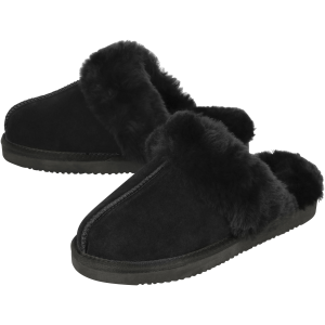 ESMARA Dames pantoffels met lamswol (Zwart, 38)
