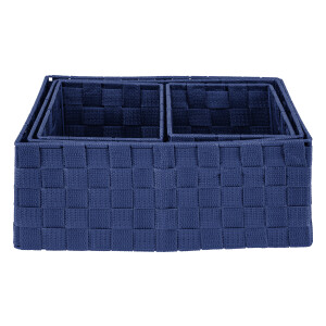 LIVARNO home Opbergmanden of organizer (Mandenset 4 stuks, Donkerblauw)