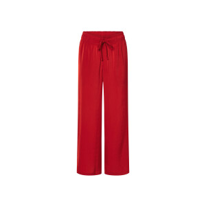 esmara Dames broek satijnlook (Rood, L (44/46))