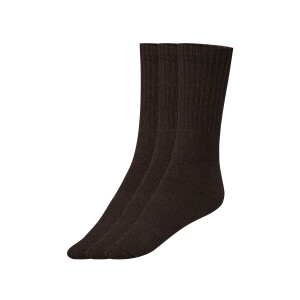 esmara Men 3 Paar sokken (Donkerbruin, 39-42)